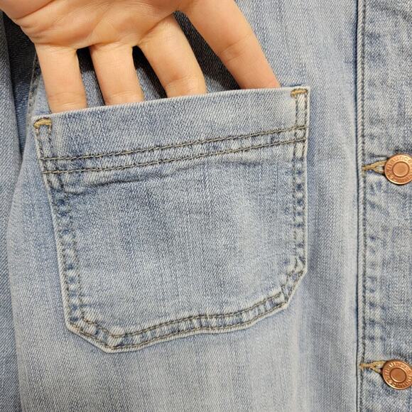 Maurice Jean Jacket Light Wash Stretch Denim XL - Picture 7 of 7